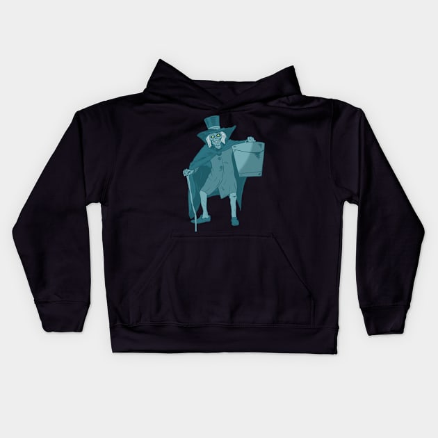 Hatbox Ghost Kids Hoodie by Black Snow Comics